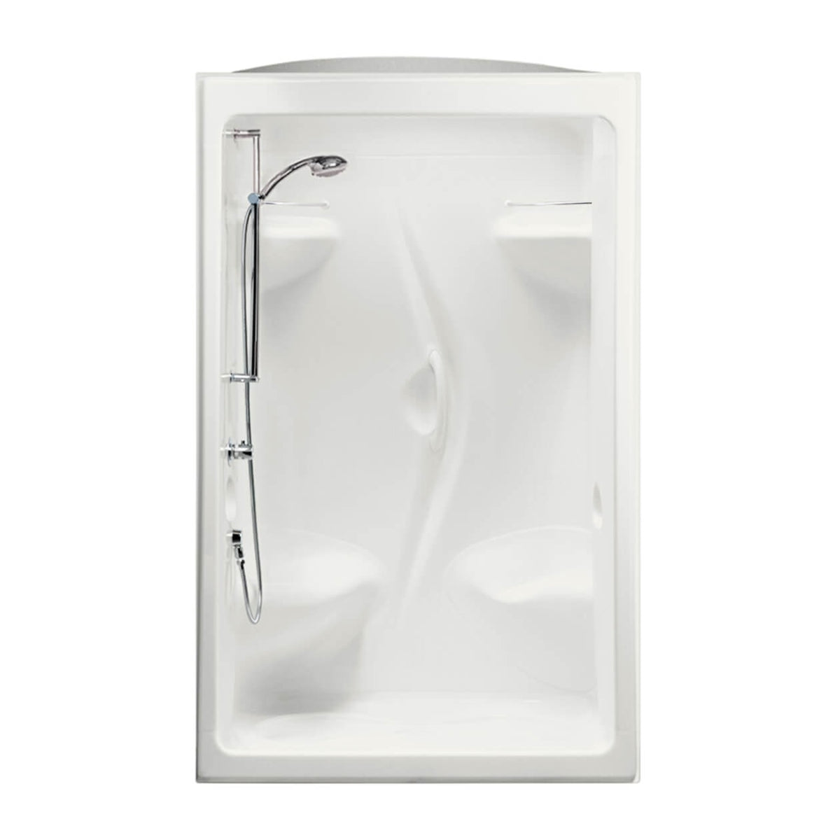 Maax Stamina 48-I 51 x 36 Acrylic Alcove Center Drain One-Piece Shower in White - image 2