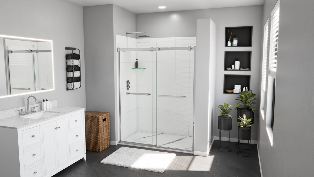 Maax Stonea 6032 Solid Surface Universal Shower Base in Grey with End Drain - image 10
