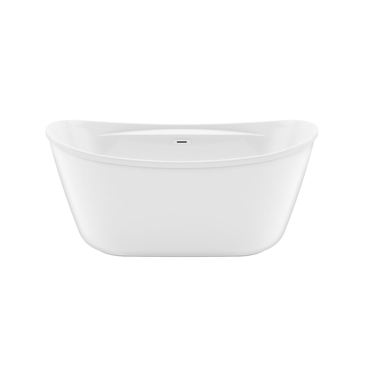 Maax Suna 58 x 32 AcrylX Freestanding Center Drain Bathtub in White with White Skirt - image 3