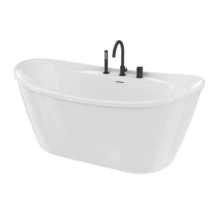 Keros Deckmounted Tub Faucet with Handshower in Matte Black - Plumbing Market