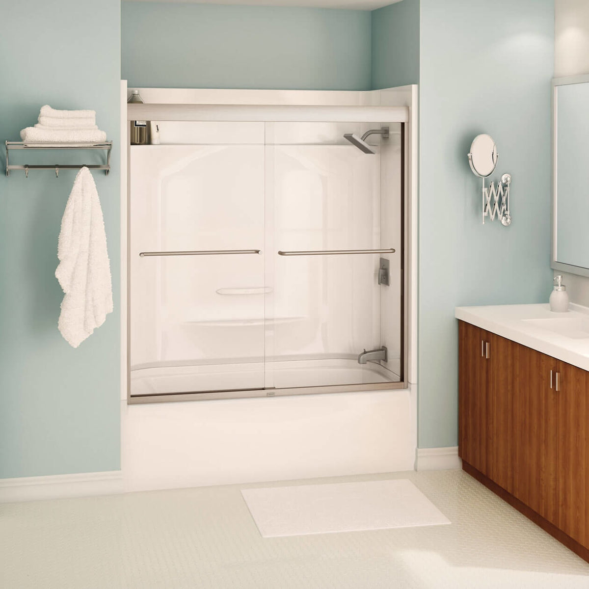 Maax Tonik SC 55-59 x 57 in 6 mm Bypass Tub Door for Alcove Installation - image 7