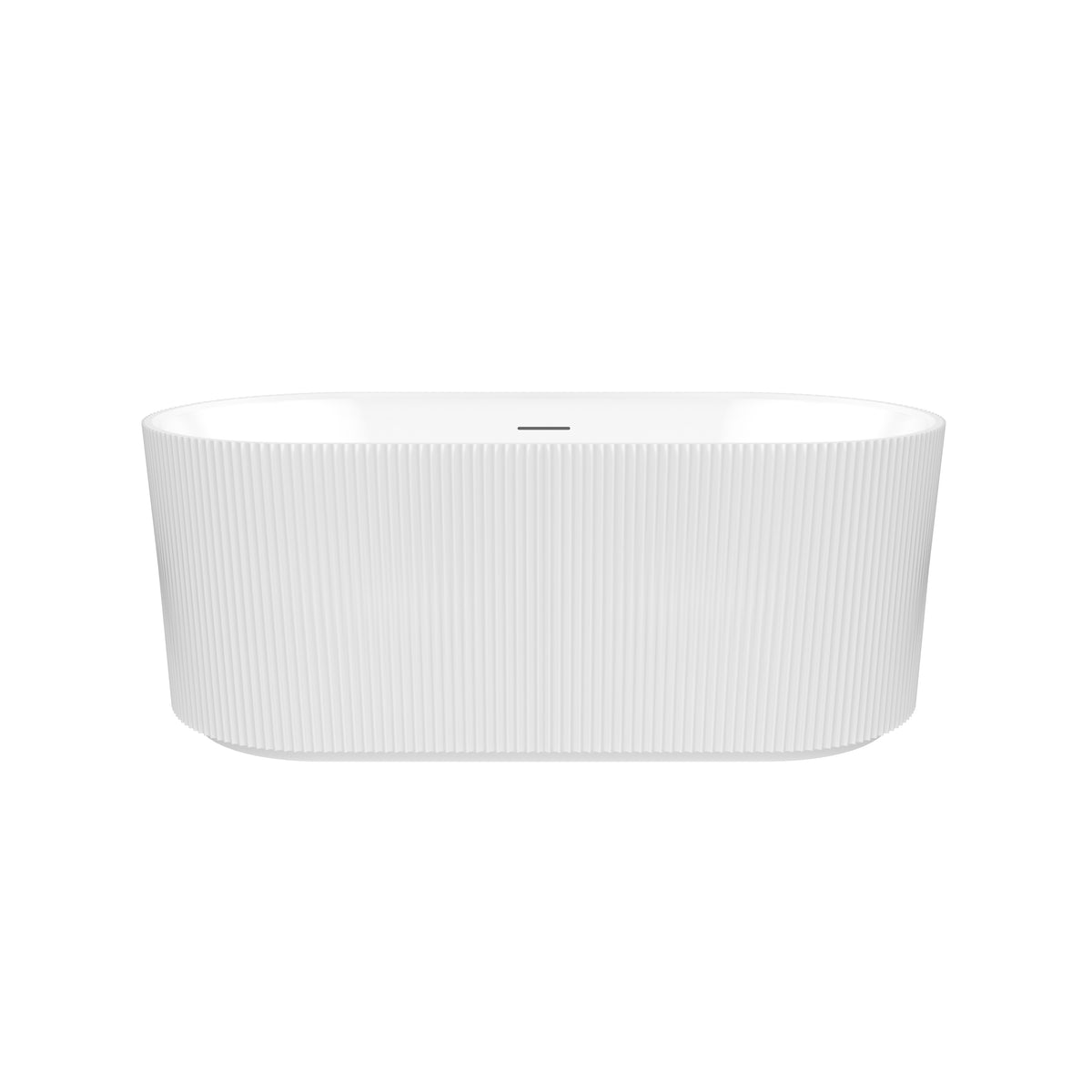 Maax Tori 5932 Acrylic Freestanding Center Drain Bathtub in White - image 3