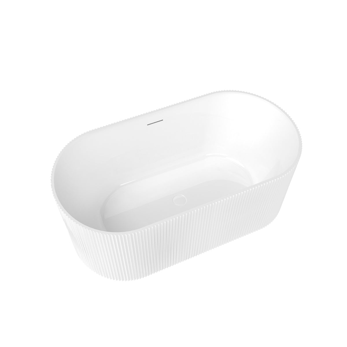 Maax Tori 5932 Acrylic Freestanding Center Drain Bathtub in White - image 4
