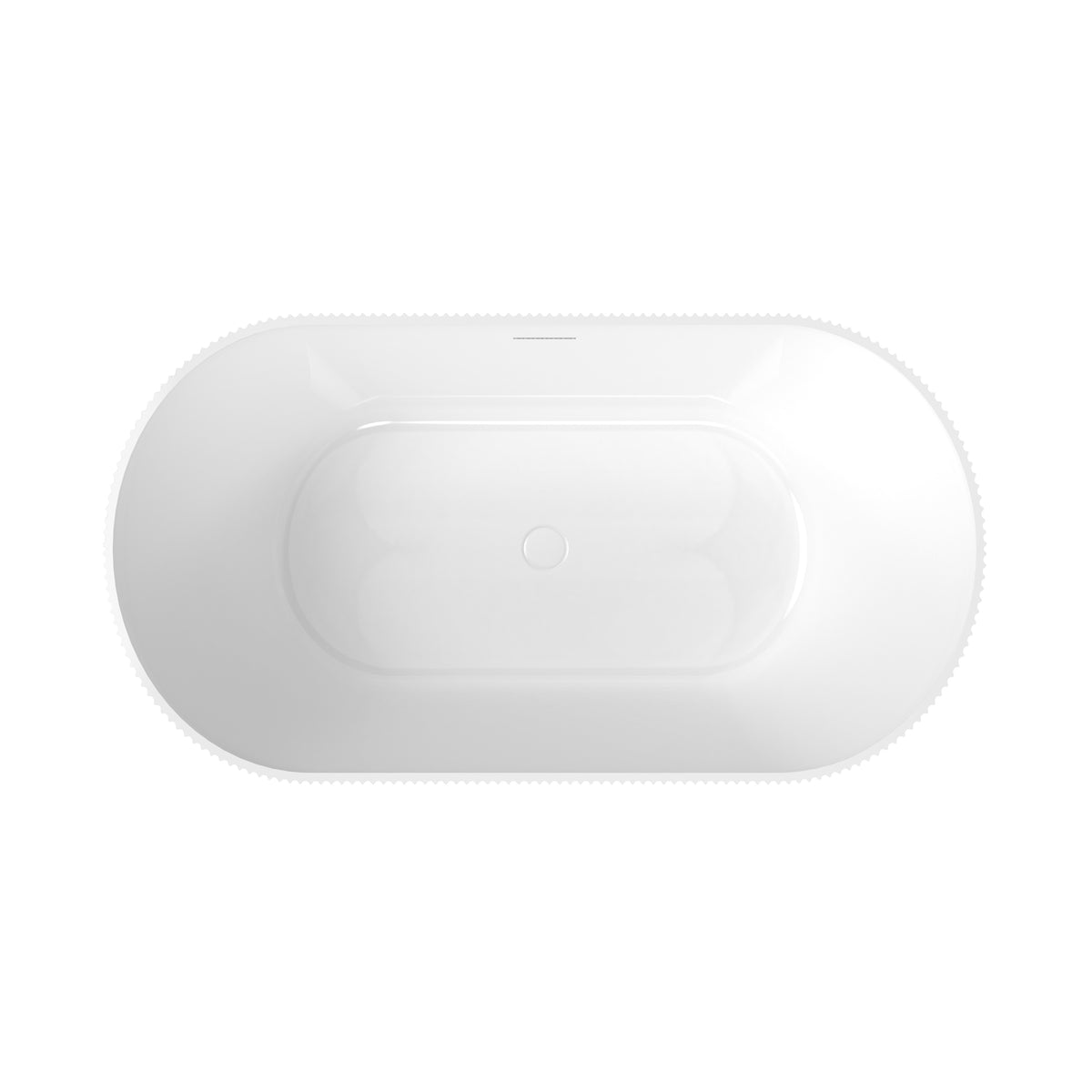 Maax Tori 5932 Acrylic Freestanding Center Drain Bathtub in White - image 5