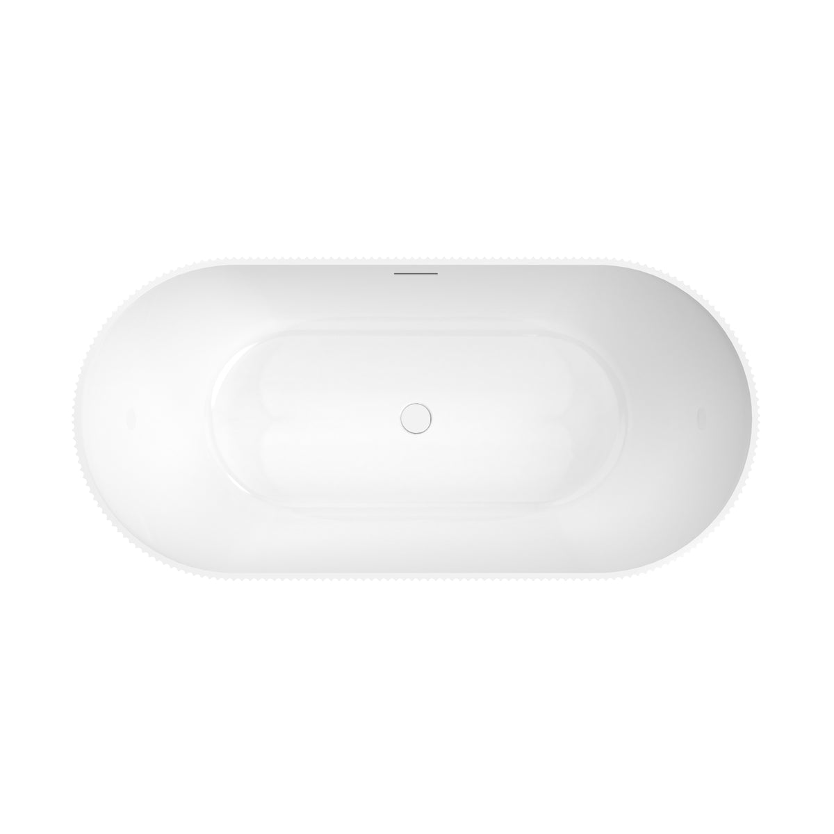 Maax Tori 6732 Acrylic Freestanding Center Drain Bathtub in White - image 5