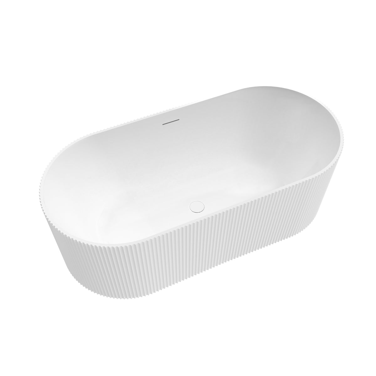 Maax Tori 6732 Acrylic Freestanding Center Drain Bathtub in White - image 9