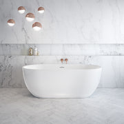 Maax Tosca 6732 Acrylic Freestanding Center Drain Bathtub in White