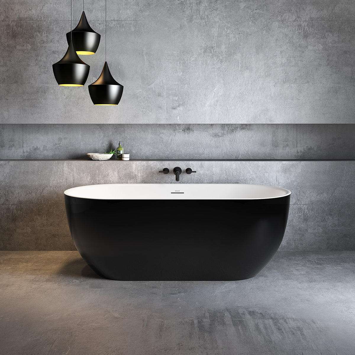 Maax Tosca 6732 Acrylic Freestanding Center Drain Bathtub in White - image 4