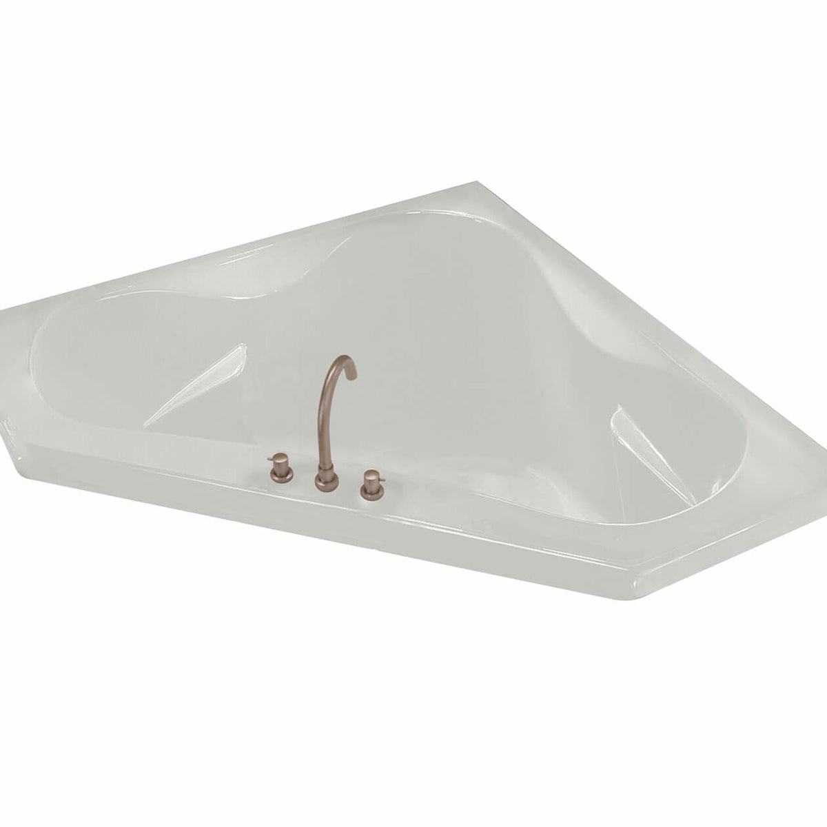 Maax Tryst 59 x 59 Acrylic Corner Center Drain Bathtub in White - image 2