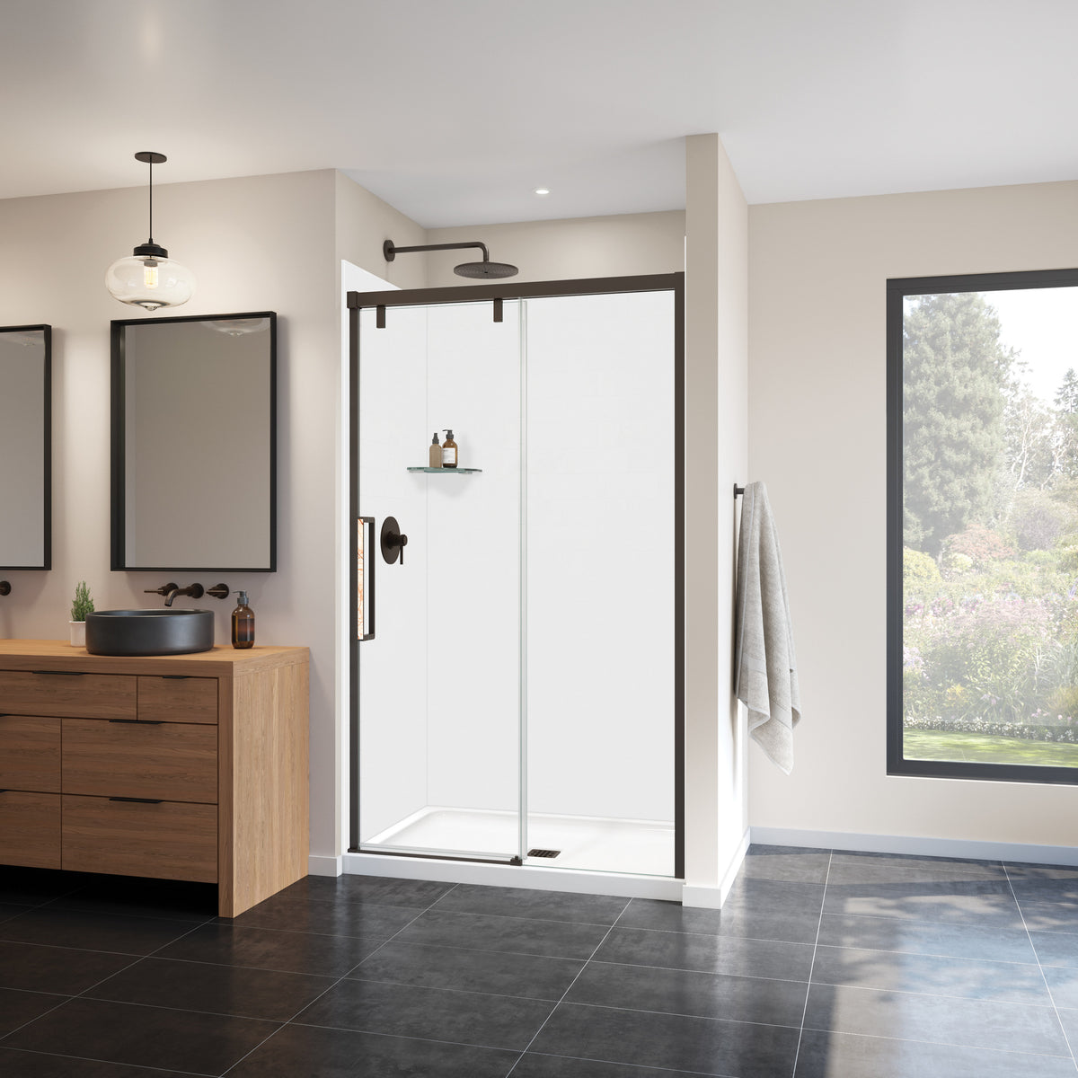 Maax Uptown 44-47 x 76 in 8 mm Sliding Shower Door for Alcove Installation - image 14