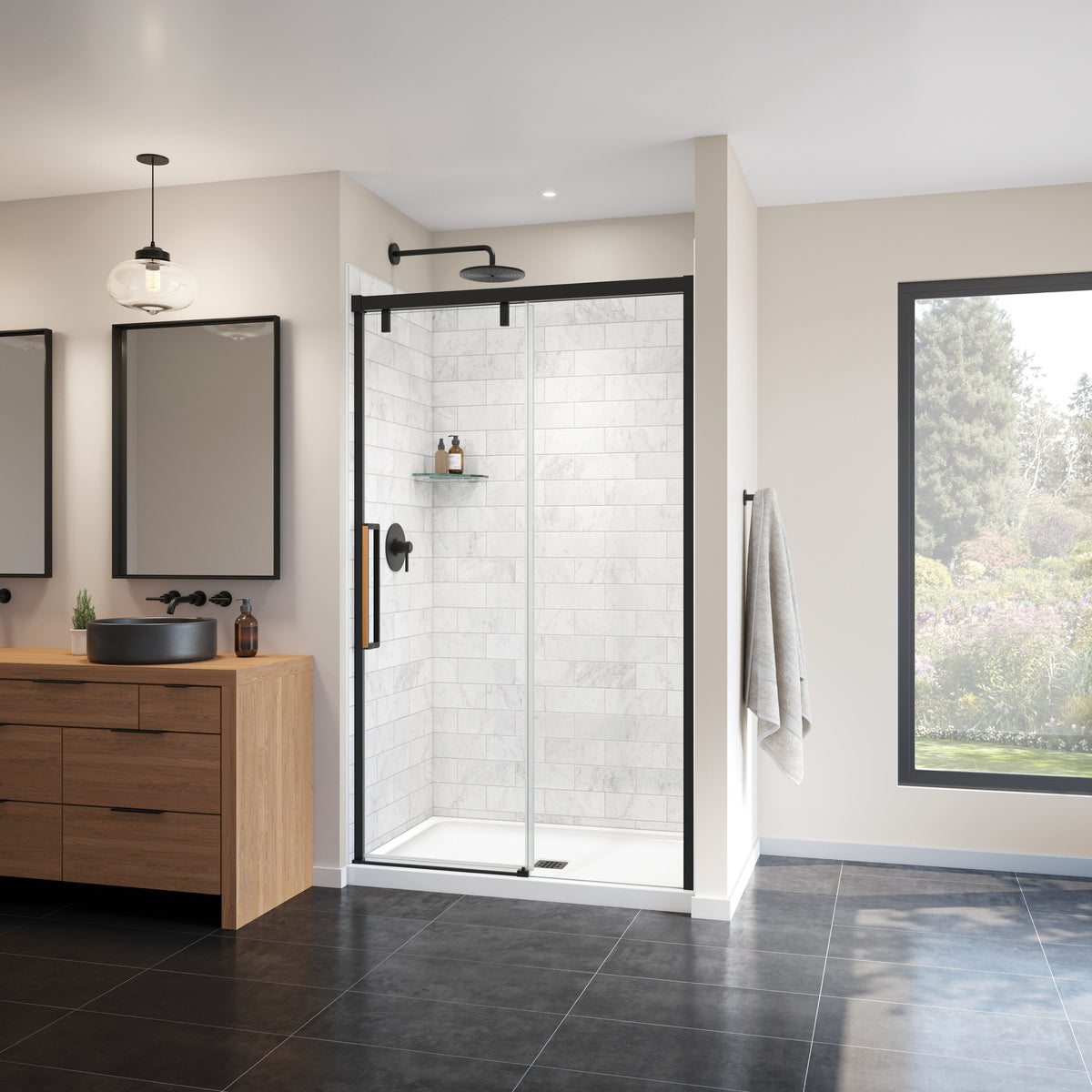 Maax Uptown 44-47 x 76 in 8 mm Sliding Shower Door for Alcove Installation - image 17