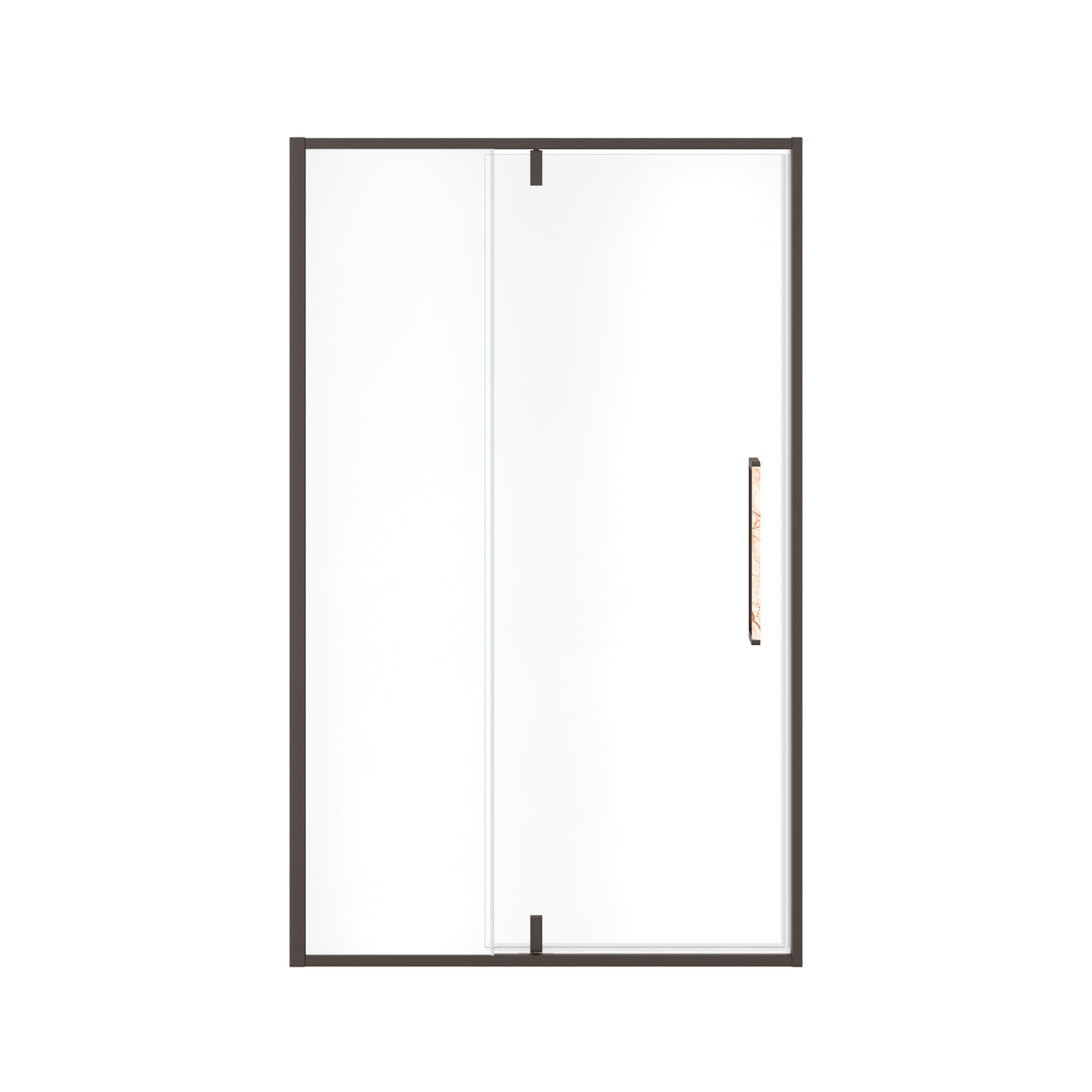 Maax Uptown 45-47 x 76 in 8 mm Pivot Shower Door for Alcove Installation with Clear glass in Matte Black & Wood - image 16