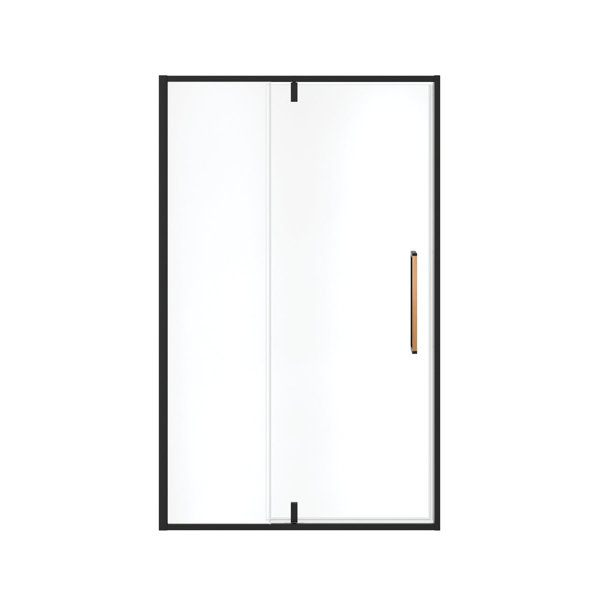 Maax Uptown 45-47 x 76 in 8 mm Pivot Shower Door for Alcove Installation with Clear glass in Matte Black & Wood - image 19