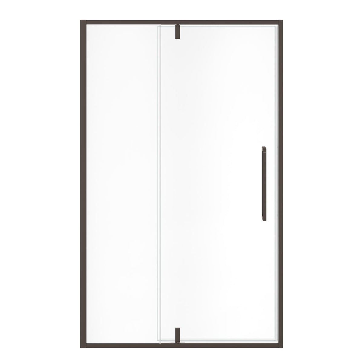 Maax Uptown 45-47 x 76 in 8 mm Pivot Shower Door for Alcove Installation with Clear glass in Matte Black & Wood - image 8
