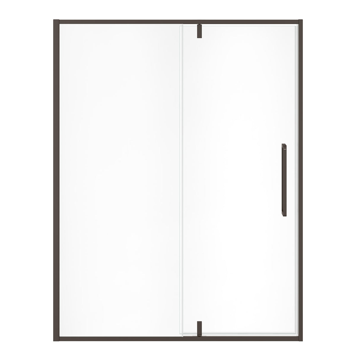 Maax Uptown 57-59 x 76 in 8 mm Pivot Shower Door for Alcove Installation with Clear glass in Dark Bronze & Beige Marble - image 8
