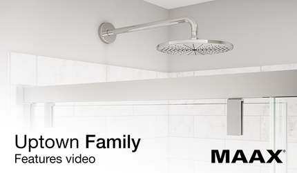 Uptown 56-59 x 76 in. 8 mm Bypass Shower Door for Alcove Installation with Clear glass in Brushed Nickel - Plumbing Market