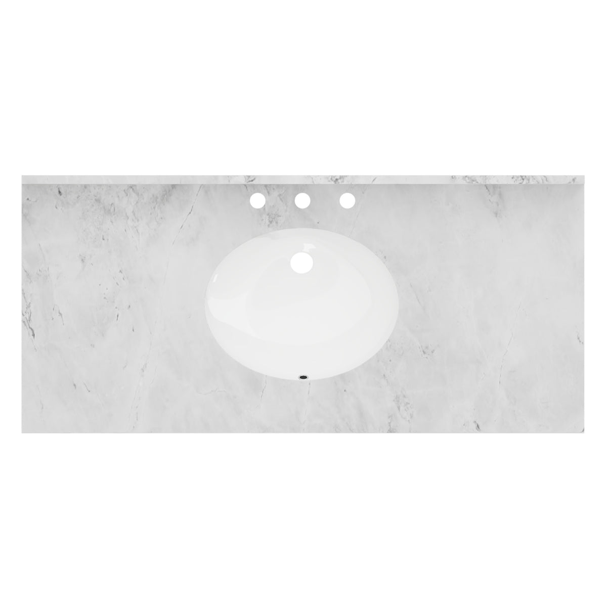 Maax Urba 48 in Freestanding Single Sink Vanity in White with White Quartz Top and Brushed Gold Hardware - image 4