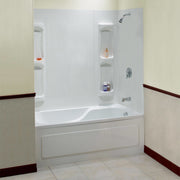 Maax Utah 59 Polystyrene Glue up Five-Piece Tub Wall Surround in White
