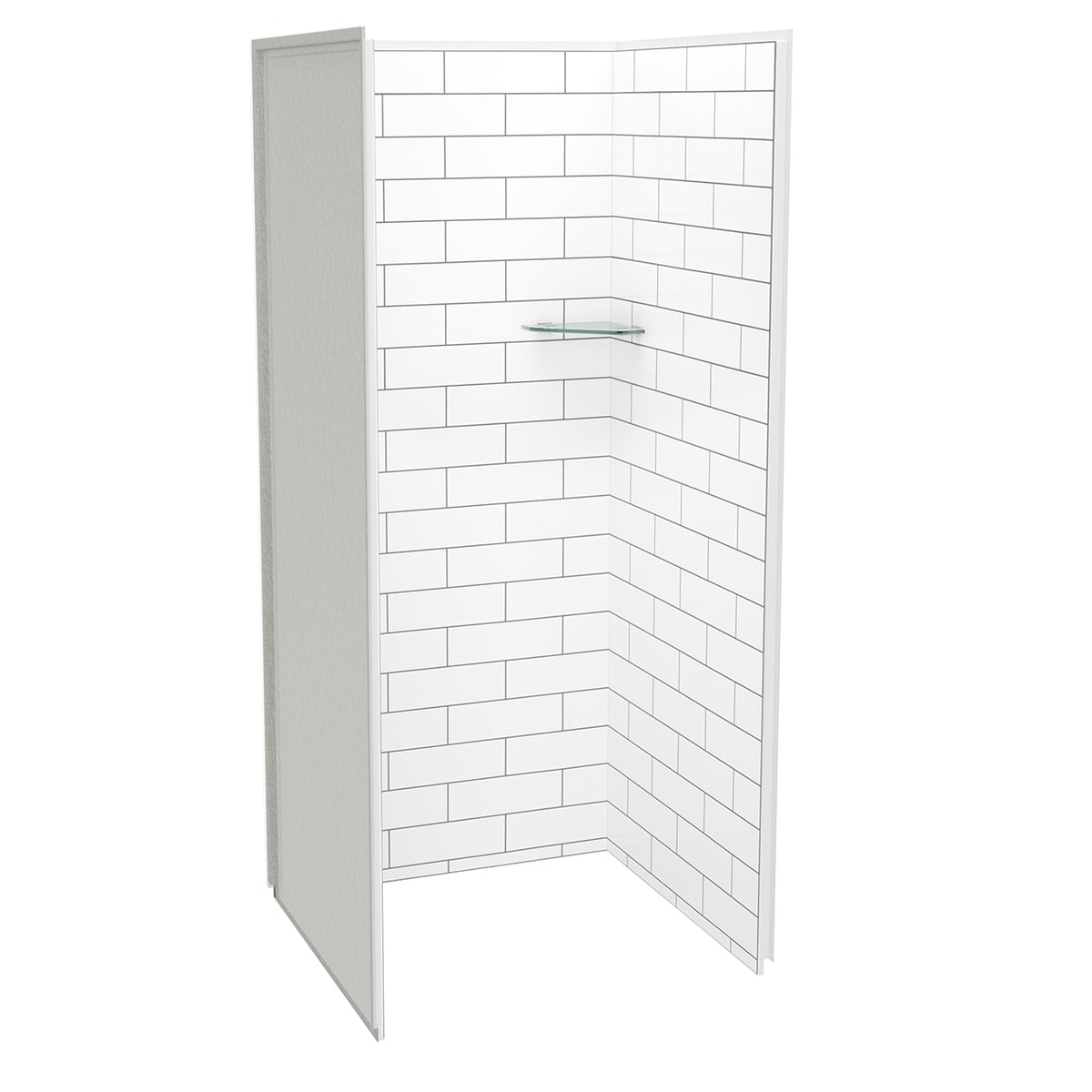 Maax Utile 3636 Composite Direct-to-Stud Three-Piece Alcove Shower Wall Kit