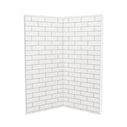 Maax Utile 3636 Composite Direct-to-Stud Two-Piece Corner Shower Wall Kit