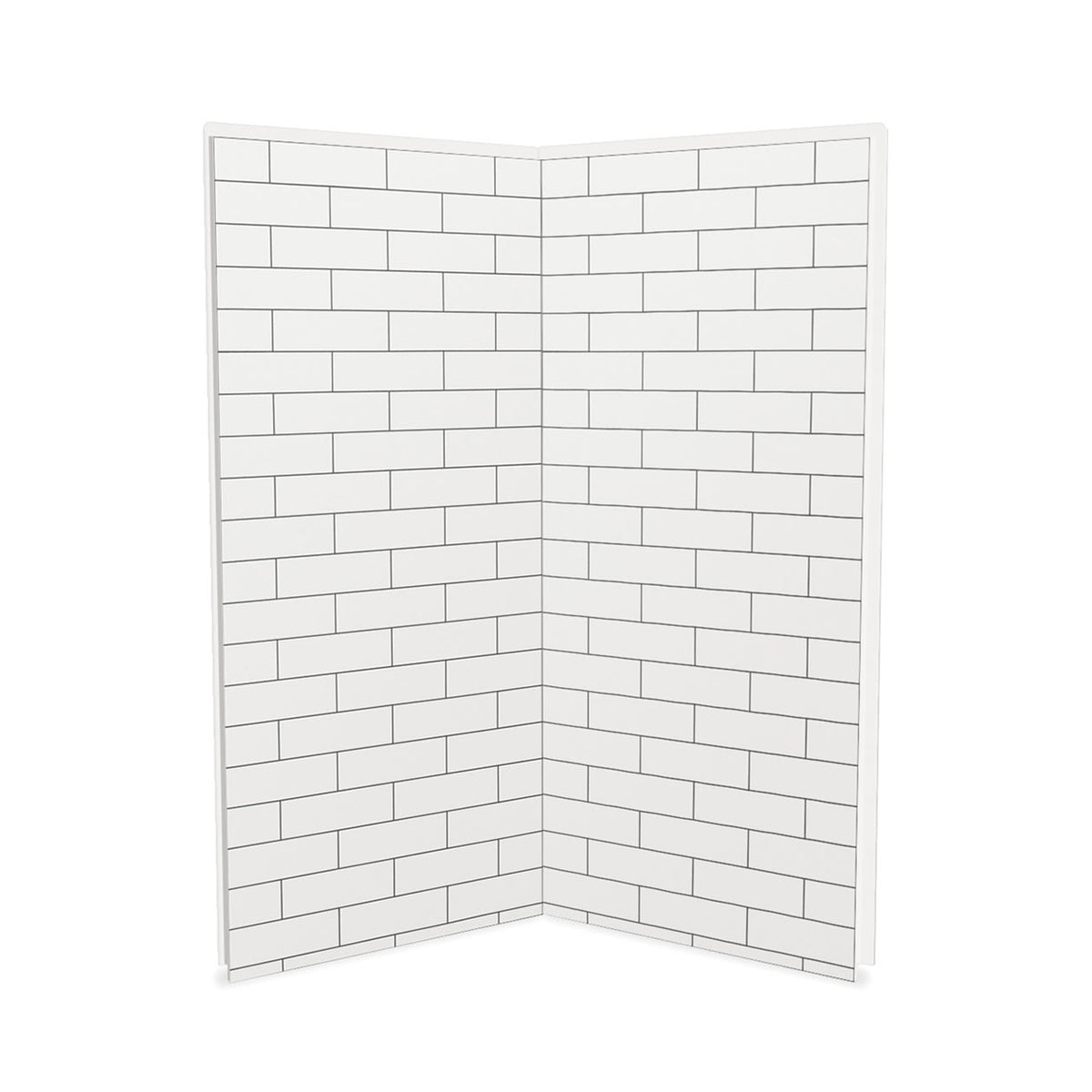 Maax Utile 3636 Composite Direct-to-Stud Two-Piece Corner Shower Wall Kit