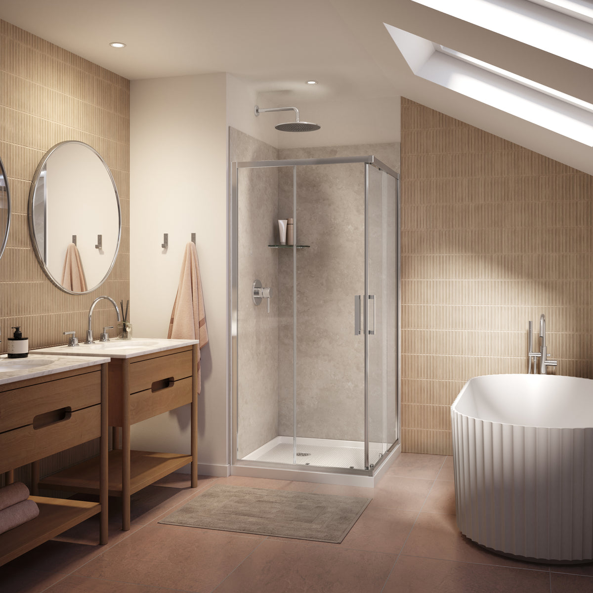 Maax Utile 3636 Composite Direct-to-Stud Two-Piece Corner Shower Wall Kit - image 18