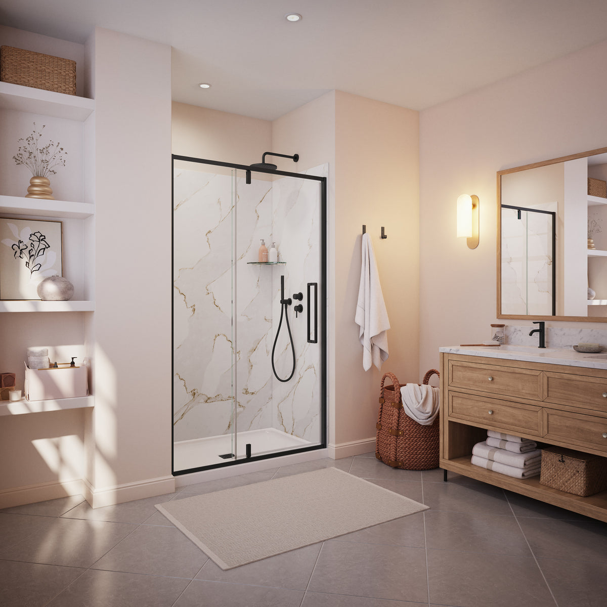 Maax Utile 4832 Composite Direct-to-Stud Three-Piece Alcove Shower Wall Kit - image 14