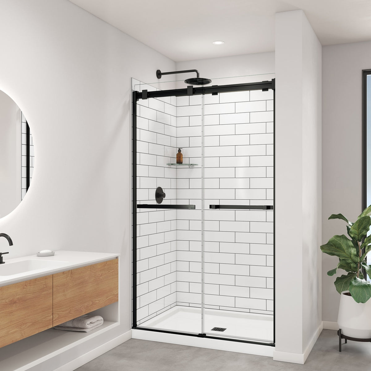 Maax Utile 4832 Composite Direct-to-Stud Three-Piece Alcove Shower Wall Kit - image 2