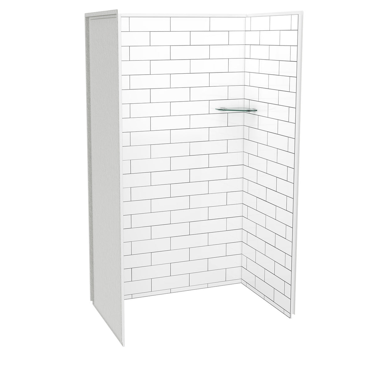 Maax Utile 4836 Composite Direct-to-Stud Three-Piece Alcove Shower Wall Kit