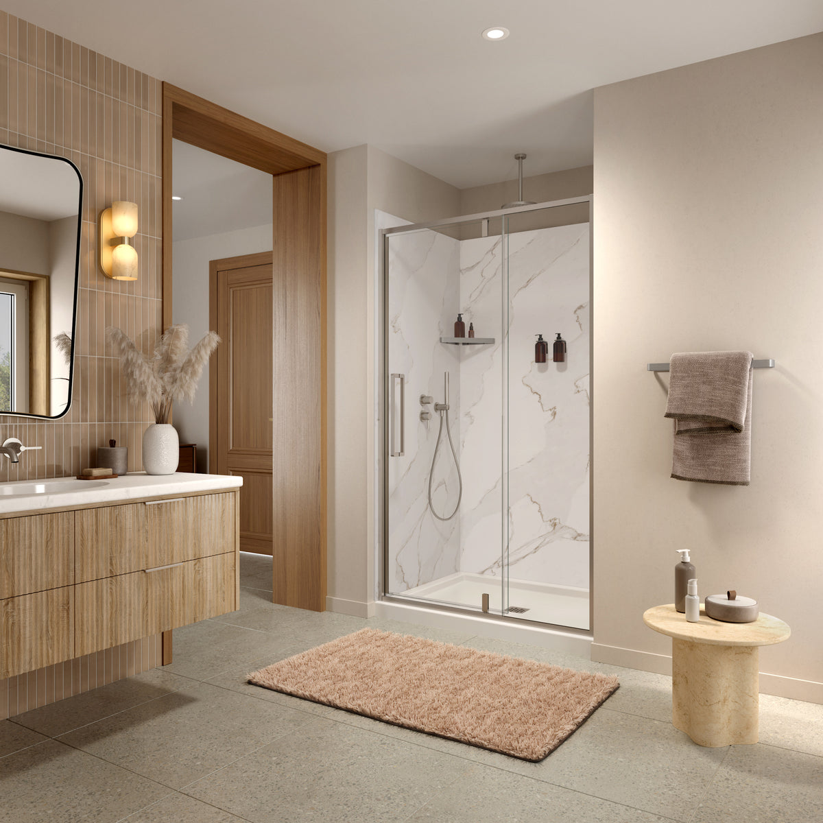 Maax Utile 4836 Composite Direct-to-Stud Three-Piece Alcove Shower Wall Kit - image 14