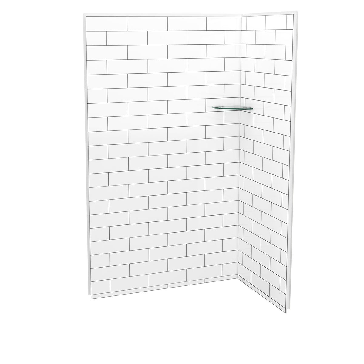 Maax Utile 4836 Composite Direct-to-Stud Two-Piece Corner Shower Wall Kit