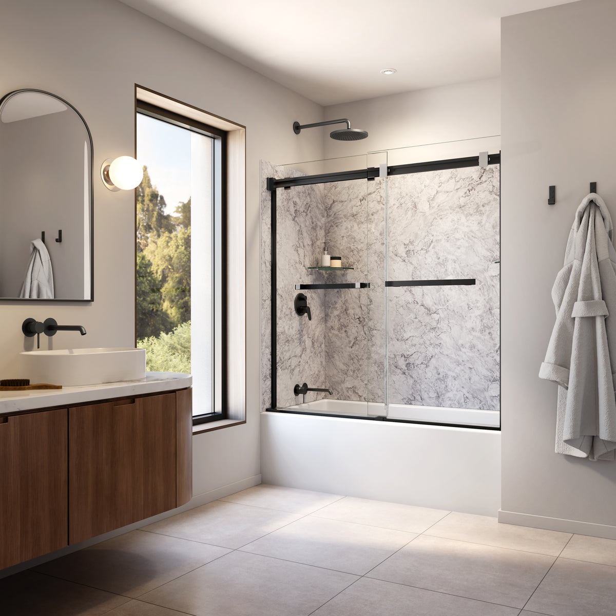 Maax Utile 6030 Composite Direct-to-Stud Three-Piece Tub Wall Kit - image 16