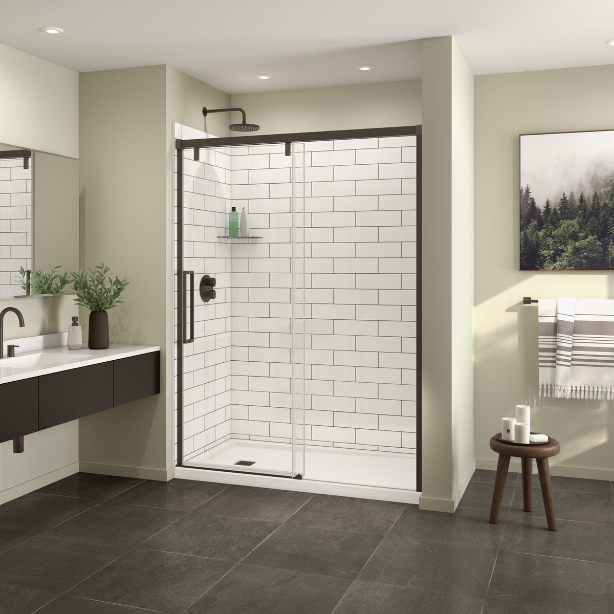 Maax Utile 6032 Composite Direct-to-Stud Three-Piece Alcove Shower Wall Kit - image 2