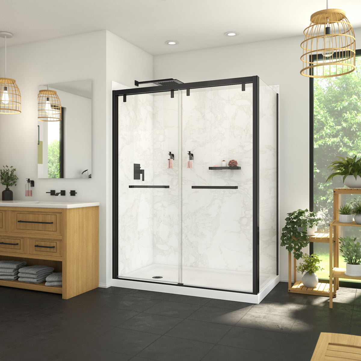 Maax Utile 6036 Composite Direct-to-Stud Two-Piece Corner Shower Wall Kit - image 18