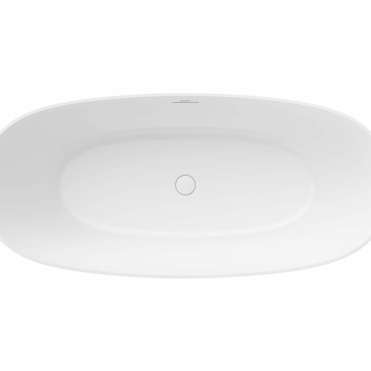 Maax Valentina 67 x 32 Acrylic Freestanding Center Drain Bathtub in Matte White with Matte White Skirt - image 4