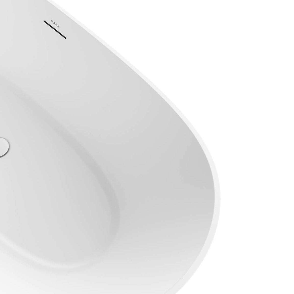 Maax Valentina 67 x 32 Acrylic Freestanding Center Drain Bathtub in Matte White with Matte White Skirt - image 5