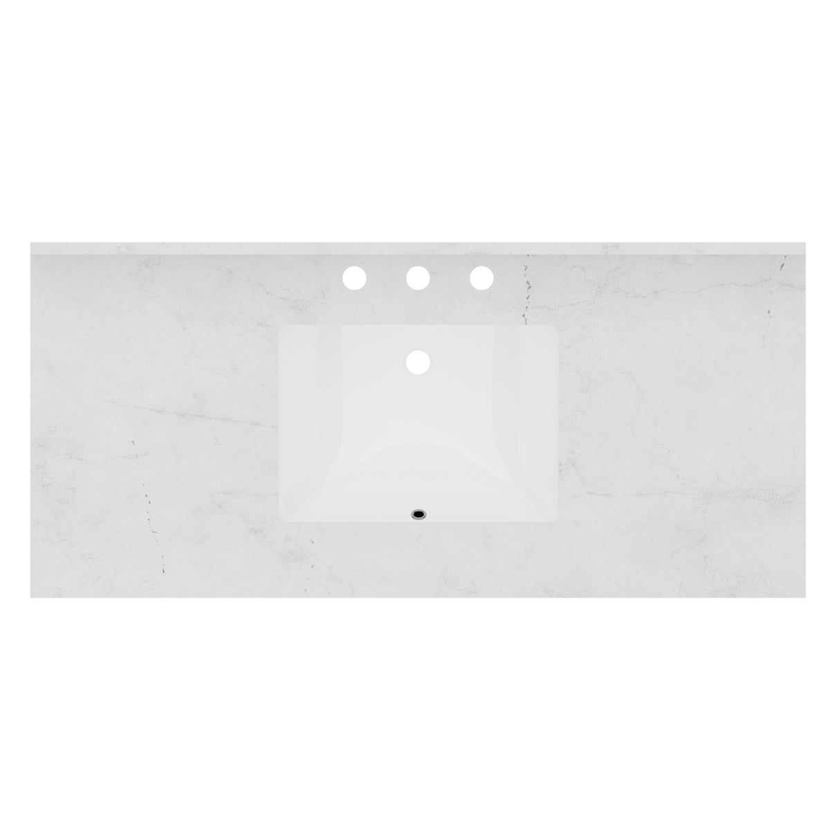 Maax Vanuria 48 in Freestanding Single Sink Vanity in White with White Marble Top and Brushed Nickel Hardware - image 4