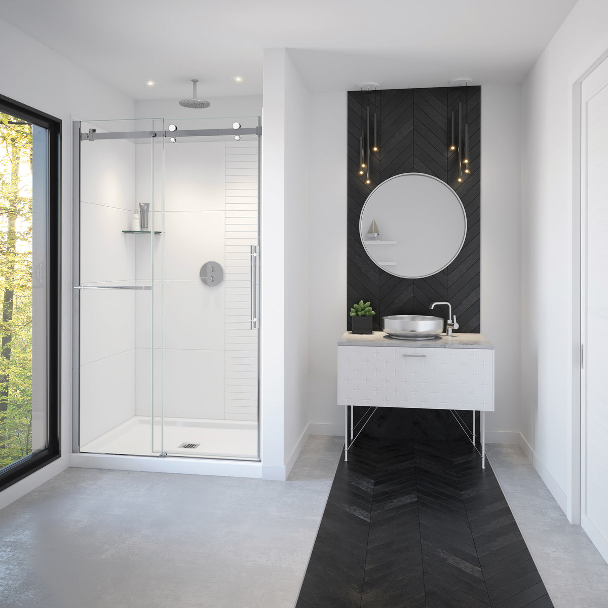 Maax Vela 44 ½-47 x 78 ¾ in 8mm Sliding Shower Door - image 6