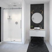 Maax Vela 44 ½-47 x 78 ¾ in 8mm Sliding Shower Door for Alcove Installation