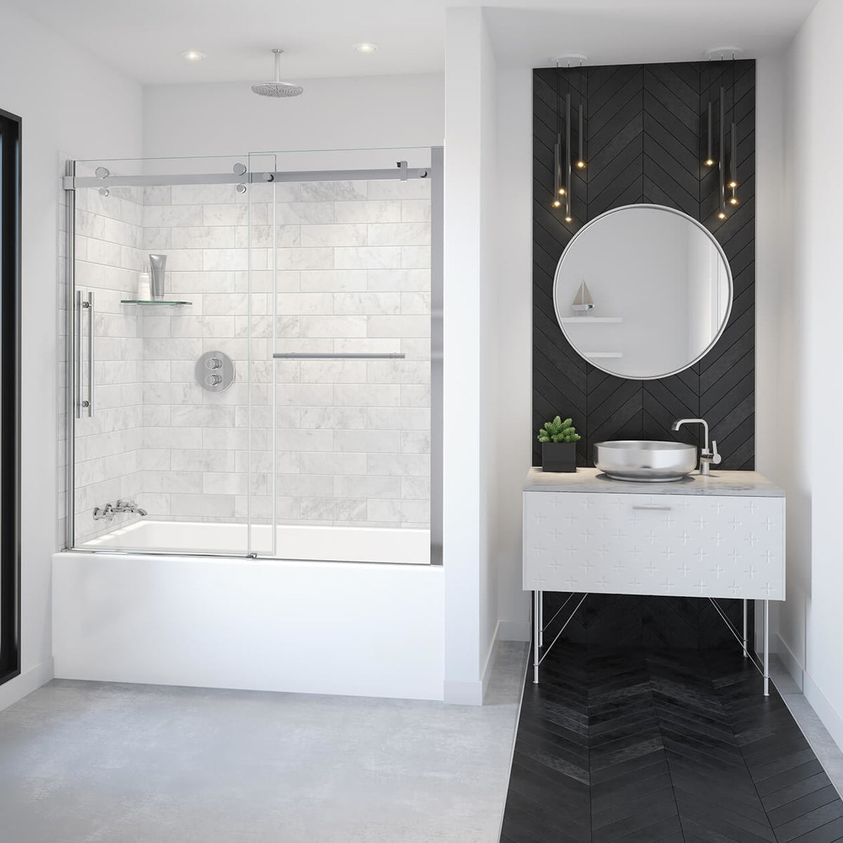 Maax Vela 56 ½-59 x 59 in 8 mm Sliding Tub Door