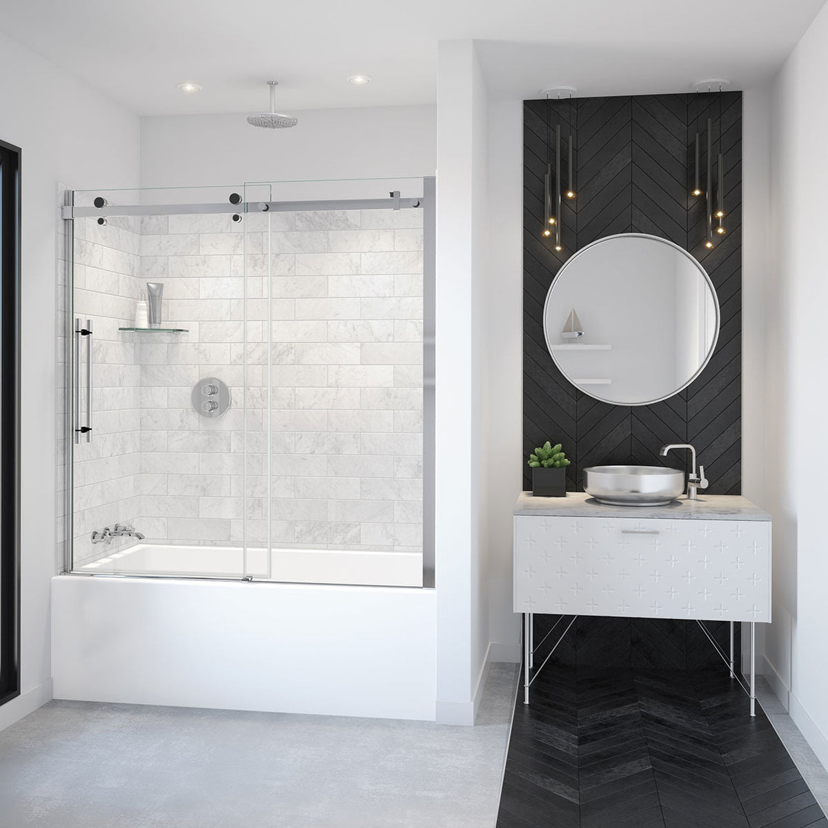 Maax Vela 56 ½-59 x 59 in 8 mm Sliding Tub Door for Alcove Installation - image 21