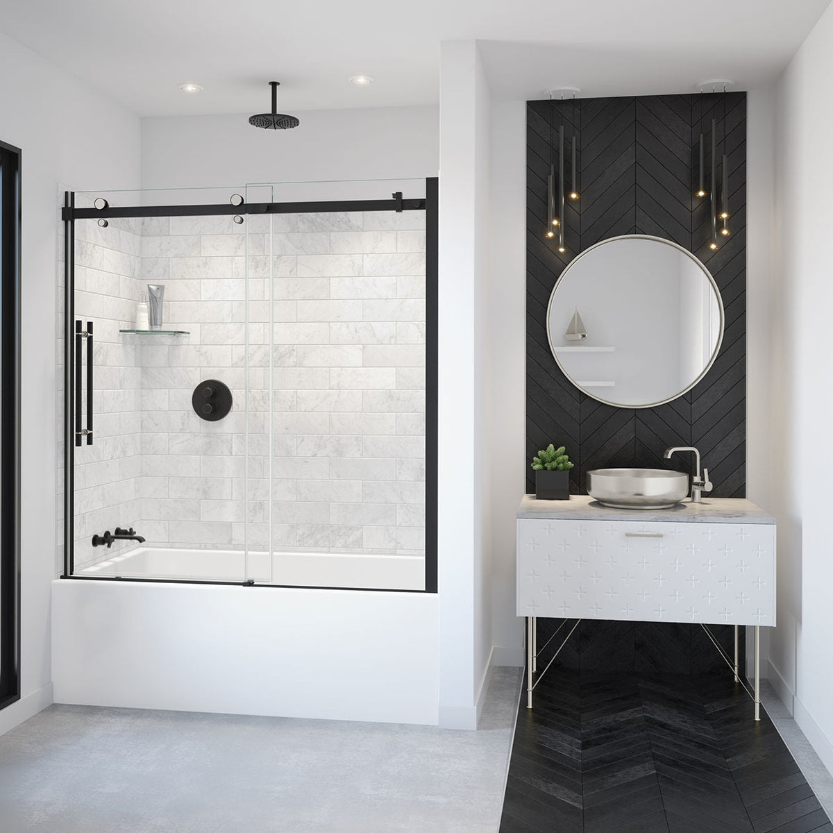 Maax Vela 56 ½-59 x 59 in 8 mm Sliding Tub Door for Alcove Installation - image 31