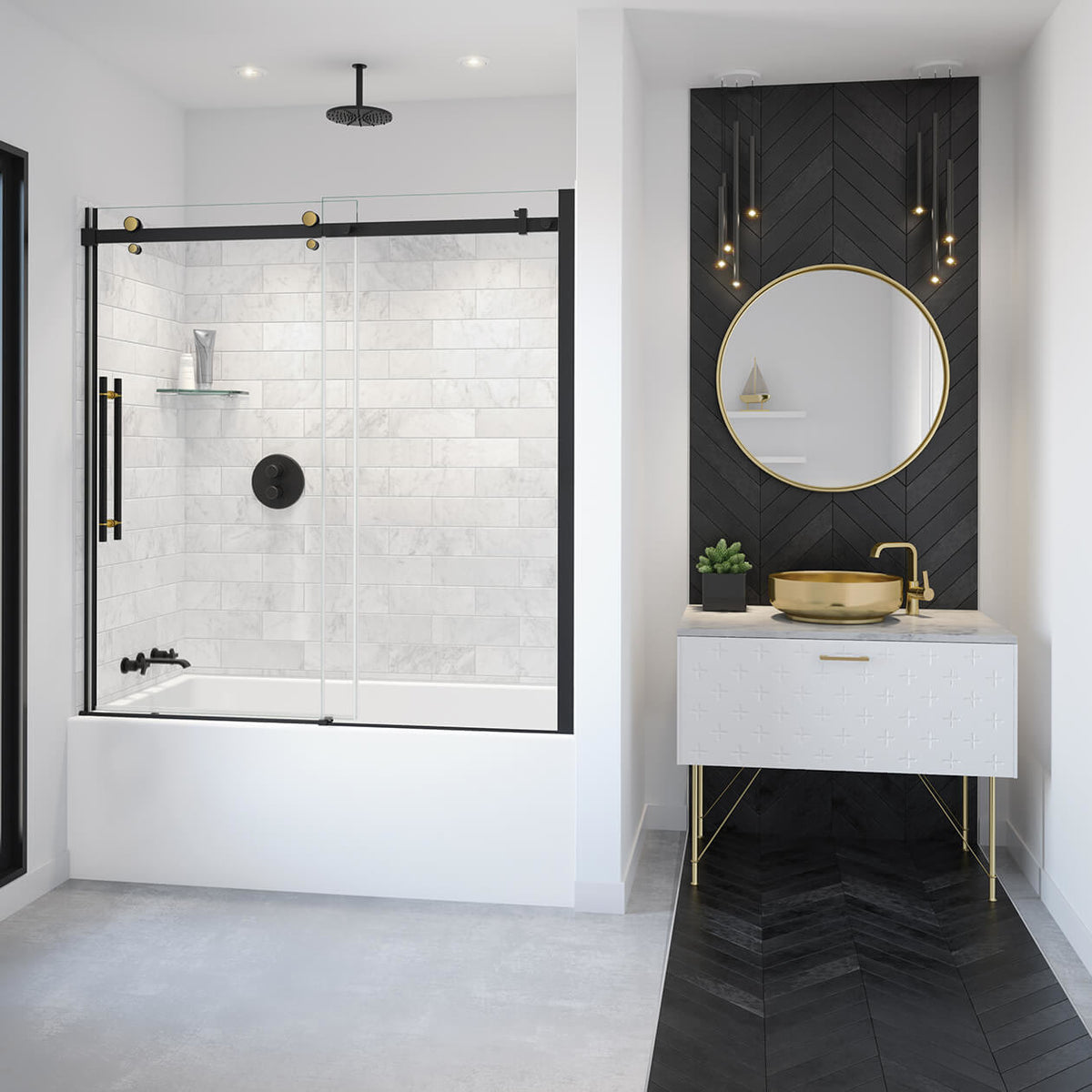 Maax Vela 56 ½-59 x 59 in 8 mm Sliding Tub Door for Alcove Installation - image 36
