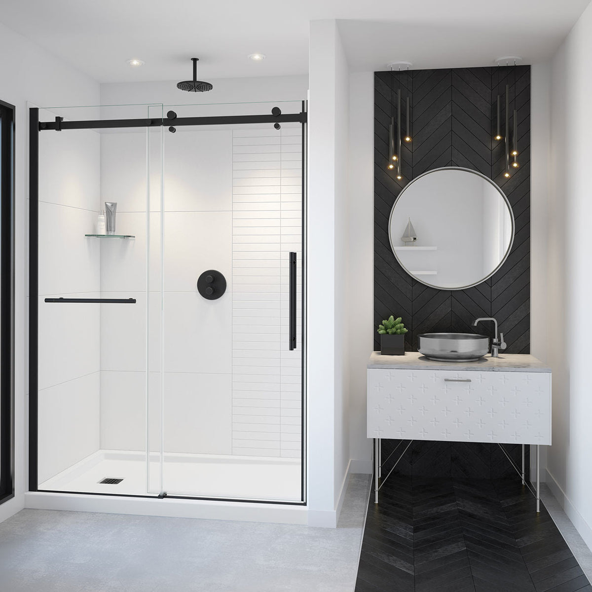 Maax Vela 56 ½-59 x 78 ¾ in 8mm Sliding Shower Door - image 16