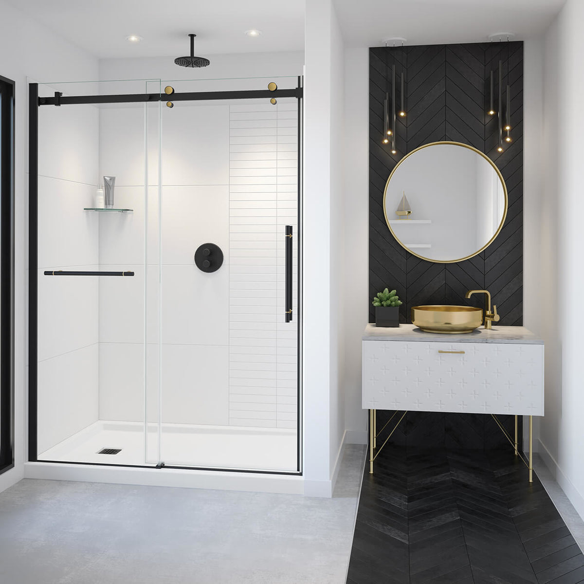 Maax Vela 56 ½-59 x 78 ¾ in 8mm Sliding Shower Door - image 36