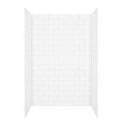 Maax Versaline 4836 Composite Glue-up Four-Piece Shower Wall Kit in Subway White