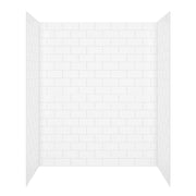 Maax Versaline 6036 Composite Glue-up Four-Piece Shower Wall Kit in Subway White