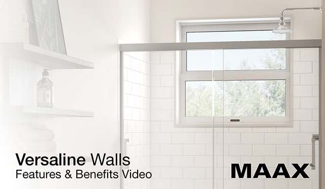 Versaline 6036 Composite Glue-up Four-Piece Shower Wall Kit in Vertical White - Plumbing Market