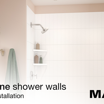 Versaline 4836 Composite Glue-up Four-Piece Shower Wall Kit in Subway White - Plumbing Market