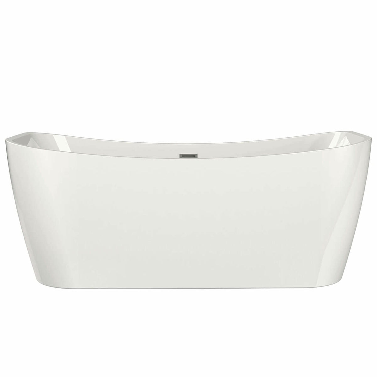 Maax Villi 65 x 32 Acrylic Freestanding Center Drain Bathtub in White with White Skirt - image 3